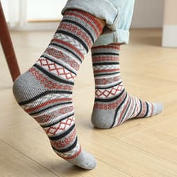 image-Retro Ethnic Style Mid-tube Cotton Socks