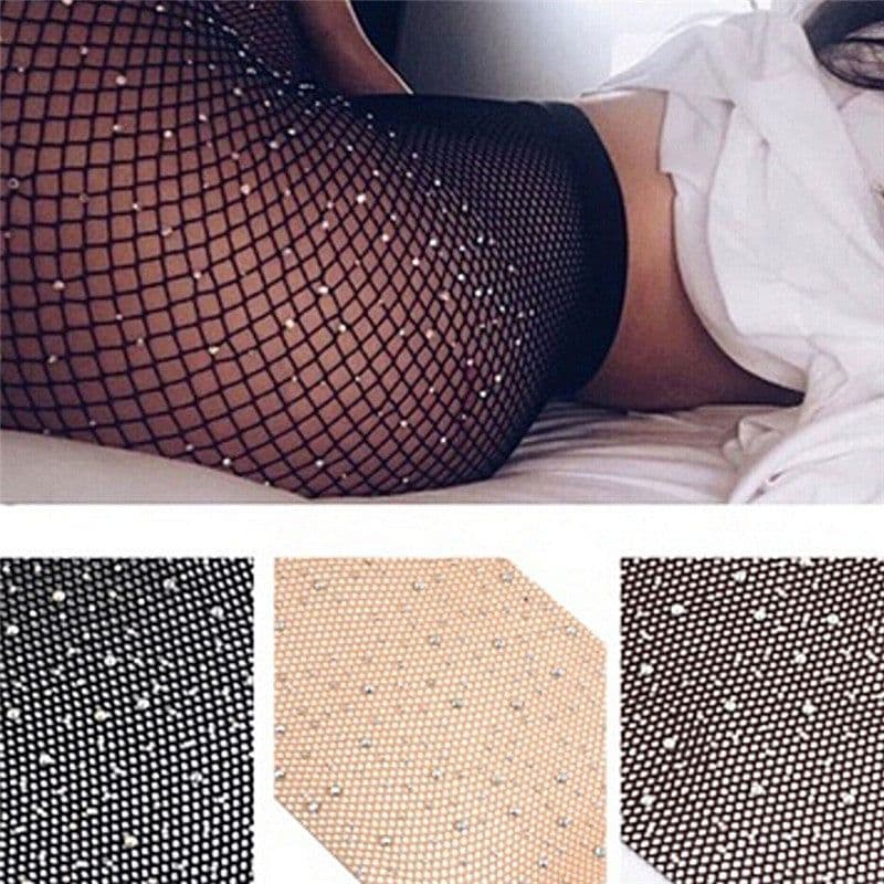 image-Jumpsuits Stovepipe Nightclub Style Glitter Bottoming Thin Stockings