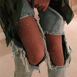 image-Jumpsuits Stovepipe Nightclub Style Glitter Bottoming Thin Stockings