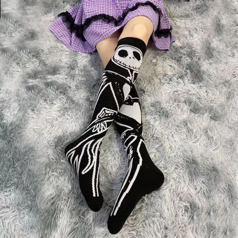 image-Trendy Fashion Stockings Lolita Medium Thick Jacquard Stockings