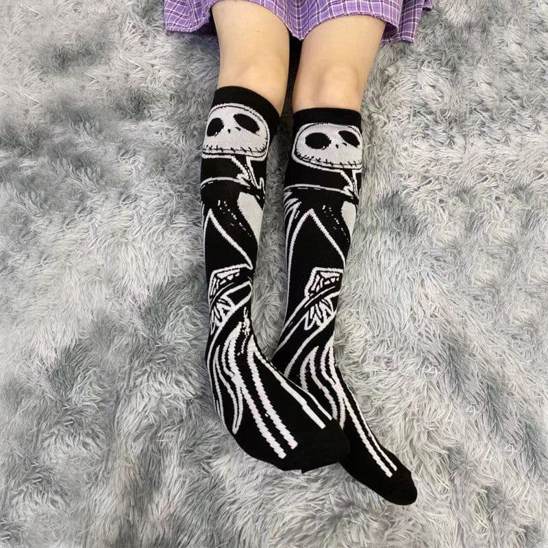 image-Trendy Fashion Stockings Lolita Medium Thick Jacquard Stockings
