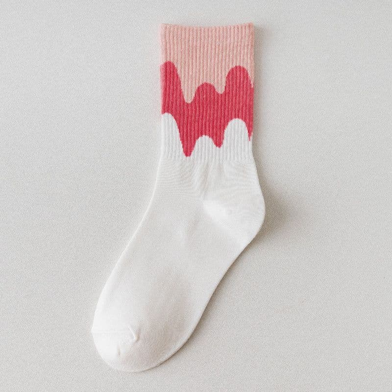 image-Women's Socks Ice Cream Cream Tube Socks Japanese Style