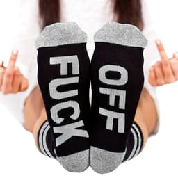 image-Foot Sole English Alphabet Socks Men's Mid Tube Socks