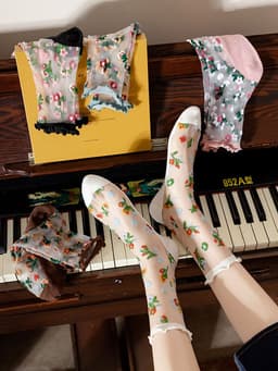 image-Women's Fashion Personality Crystal Glass Stockings