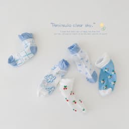 image-Cotton Bubble Mouth Lace Girls Socks