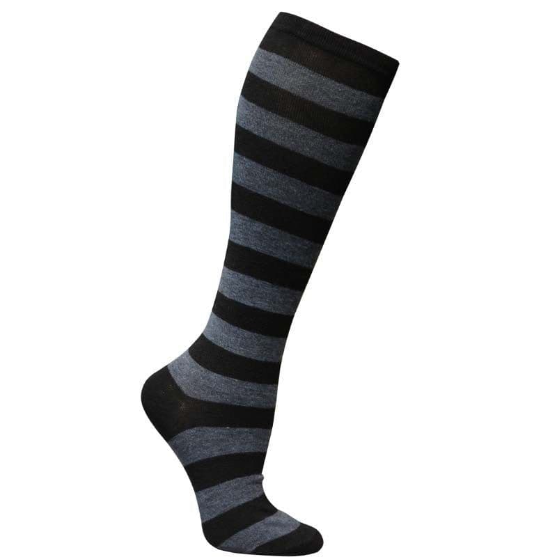 image-Japanese Women's Mid Tube Socks Pinstripe Knee Socks