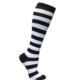 image-Japanese Women's Mid Tube Socks Pinstripe Knee Socks