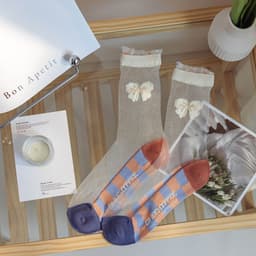image-Cute Japanese Shattered Glass Silk Stockings