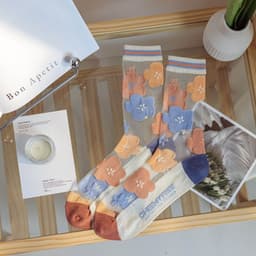 image-Cute Japanese Shattered Glass Silk Stockings