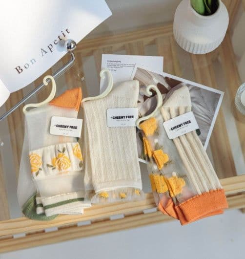 image-Summer Thin Cute Japanese Broken Glass Silk Stockings