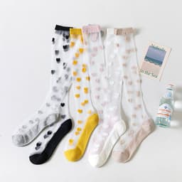 image-Women's New Love Glass Silk Stockings