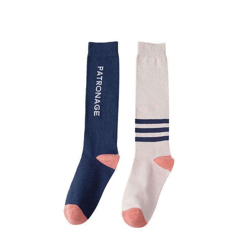 image-Socks Women's Calf Fashion Letters Football Fitness Socks
