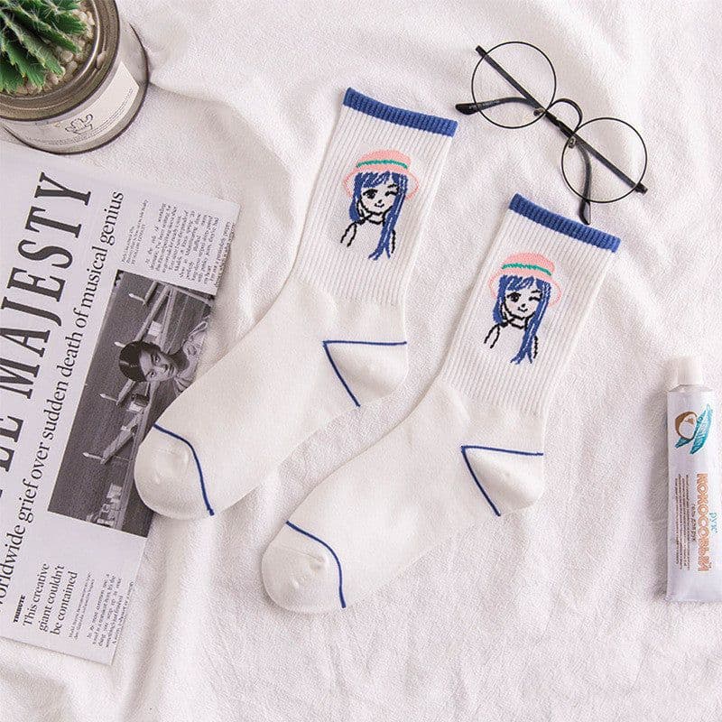 image-Women's Fashion Cute Cartoon Breathable Socks