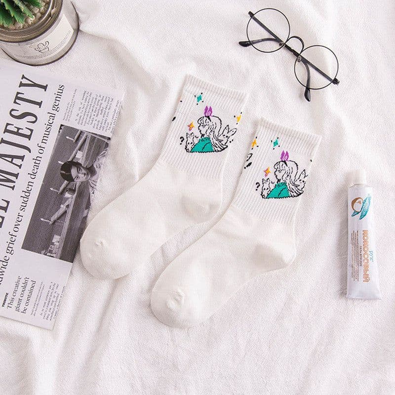 image-Women's Fashion Cute Cartoon Breathable Socks