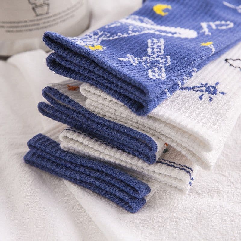 image-Women's Fashion Cute Cartoon Breathable Socks