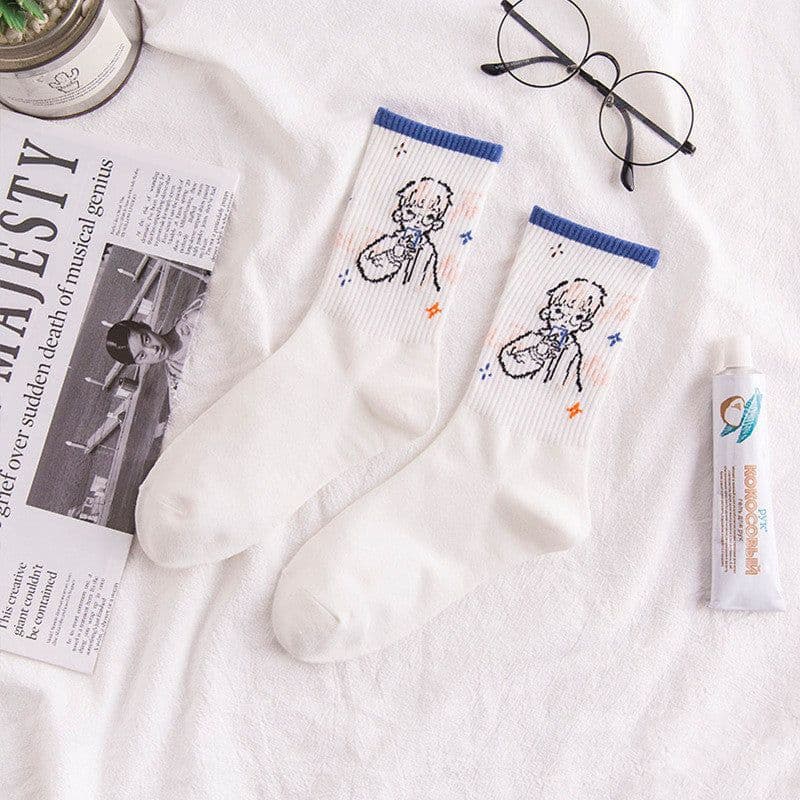 image-Women's Fashion Cute Cartoon Breathable Socks