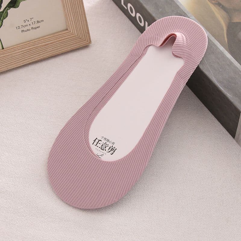image-Women's Summer Non-slip Cotton Bottom Breathable Shallow Mouth Ice Stockings