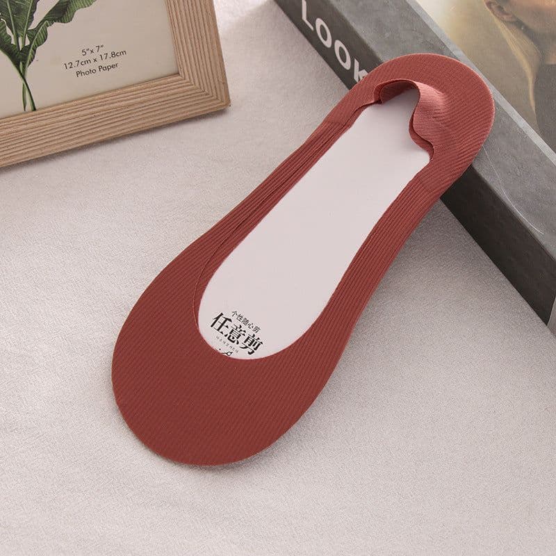 image-Women's Summer Non-slip Cotton Bottom Breathable Shallow Mouth Ice Stockings