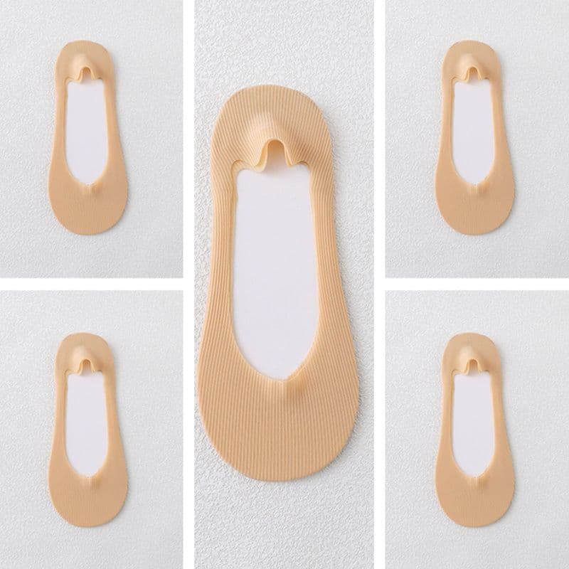 image-Women's Summer Non-slip Cotton Bottom Breathable Shallow Mouth Ice Stockings