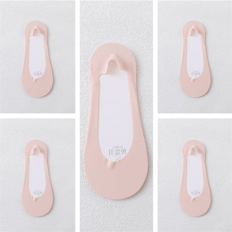 image-Women's Summer Non-slip Cotton Bottom Breathable Shallow Mouth Ice Stockings