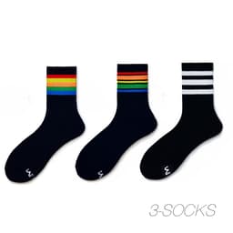 image-Men's Fashion Rainbow Sports Fitness Casual Socks