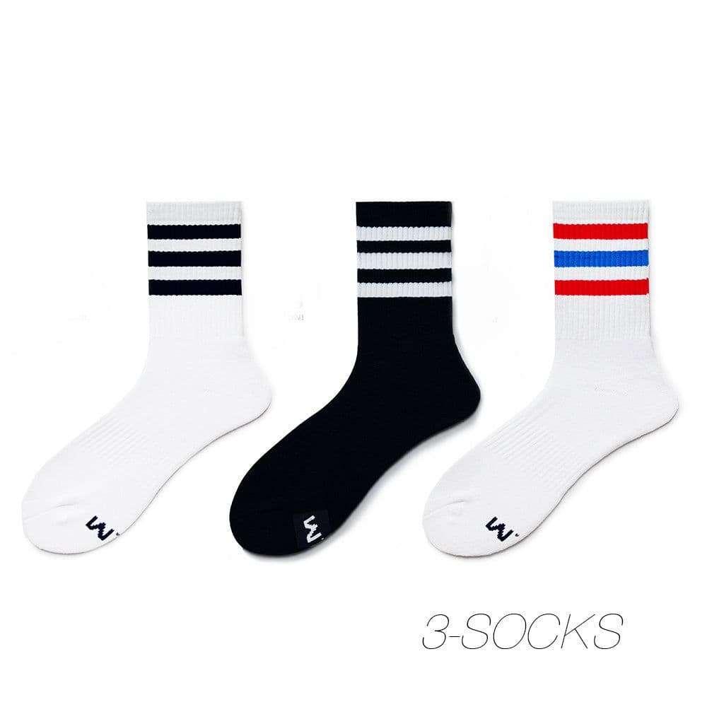 image-Men's Fashion Rainbow Sports Fitness Casual Socks