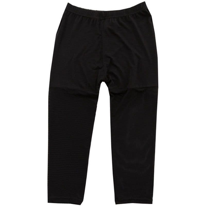 image-Thin Modal Cotton Mesh Panelled Cropped Leggings