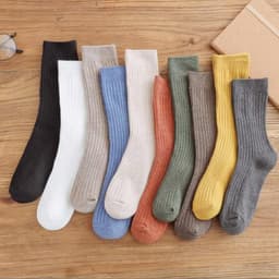 image-Socks Women's Mid-calf Length Socks Autumn And Winter Cotton Socks Students Korean Style Women's Socks Stockings Japanese Style Loose Socks