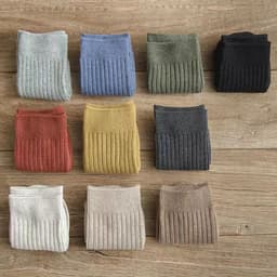 image-Socks Women's Mid-calf Length Socks Autumn And Winter Cotton Socks Students Korean Style Women's Socks Stockings Japanese Style Loose Socks