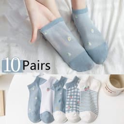 image-Socks Female Japanese Cartoon Shallow Mouth Casual Socks