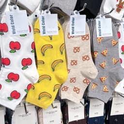 image-Ladies' New Vivid Color Japanese Snack Fruit Print Stockings