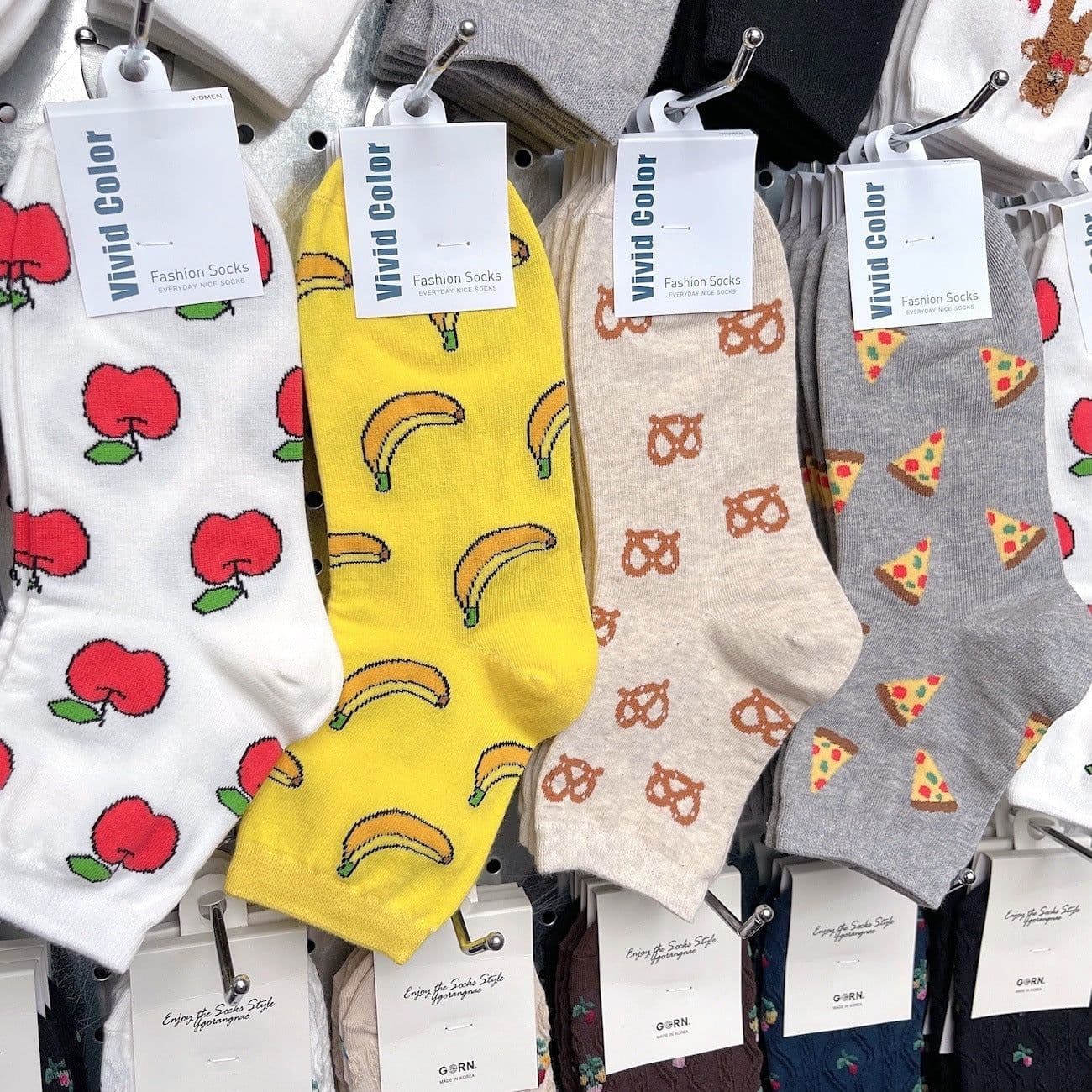 image-Ladies' New Vivid Color Japanese Snack Fruit Print Stockings