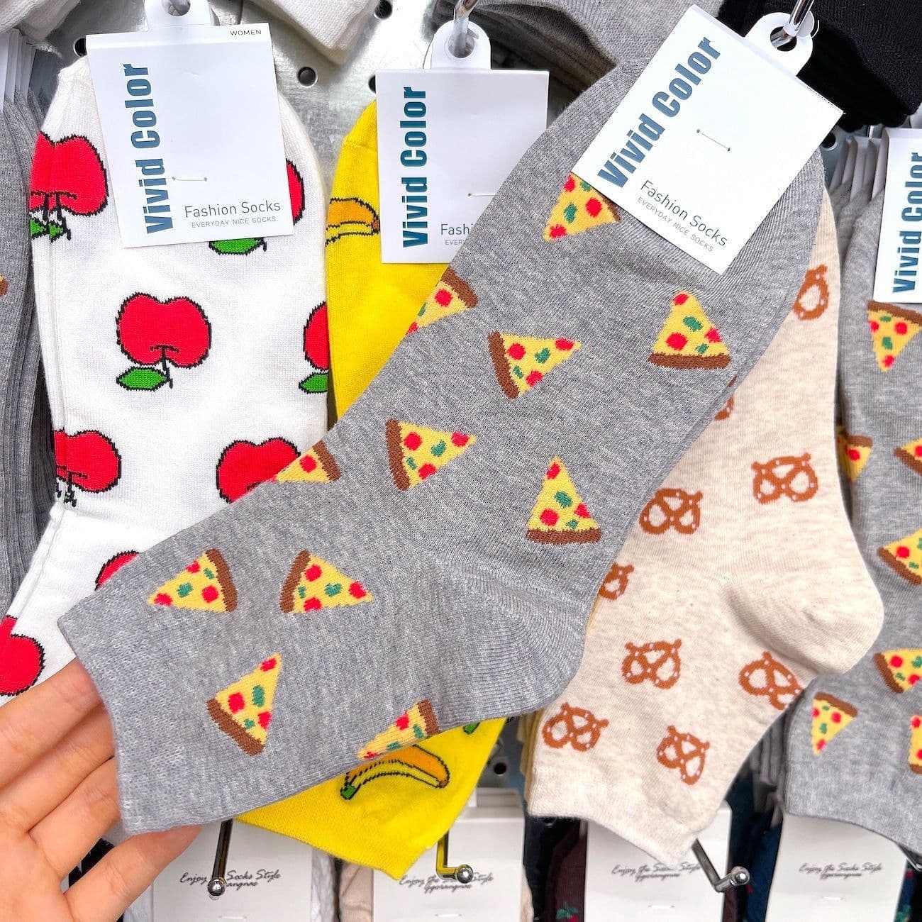 image-Ladies' New Vivid Color Japanese Snack Fruit Print Stockings