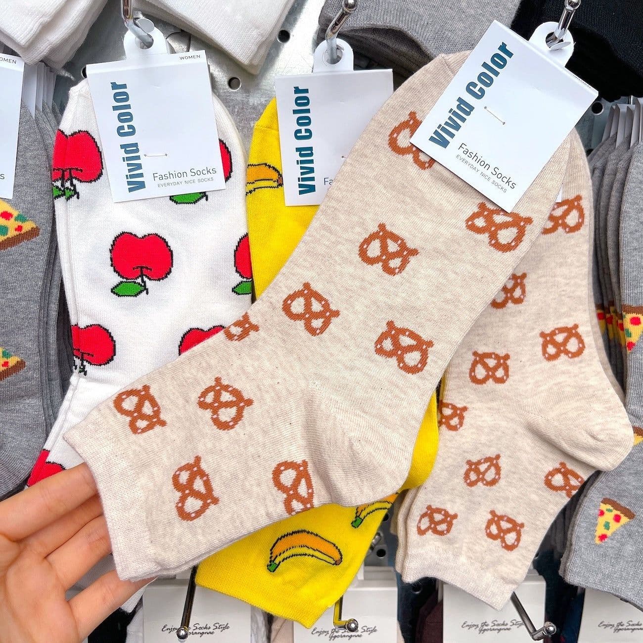 image-Ladies' New Vivid Color Japanese Snack Fruit Print Stockings
