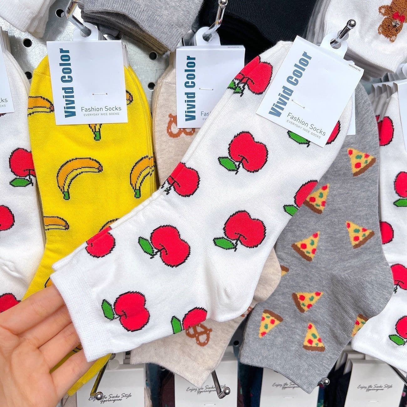 image-Ladies' New Vivid Color Japanese Snack Fruit Print Stockings