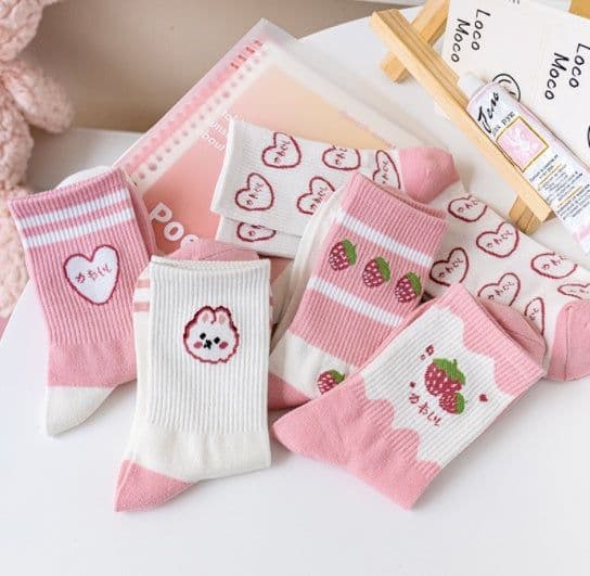 image-Cute Japanese Korean College Style Cotton Summer Stockings