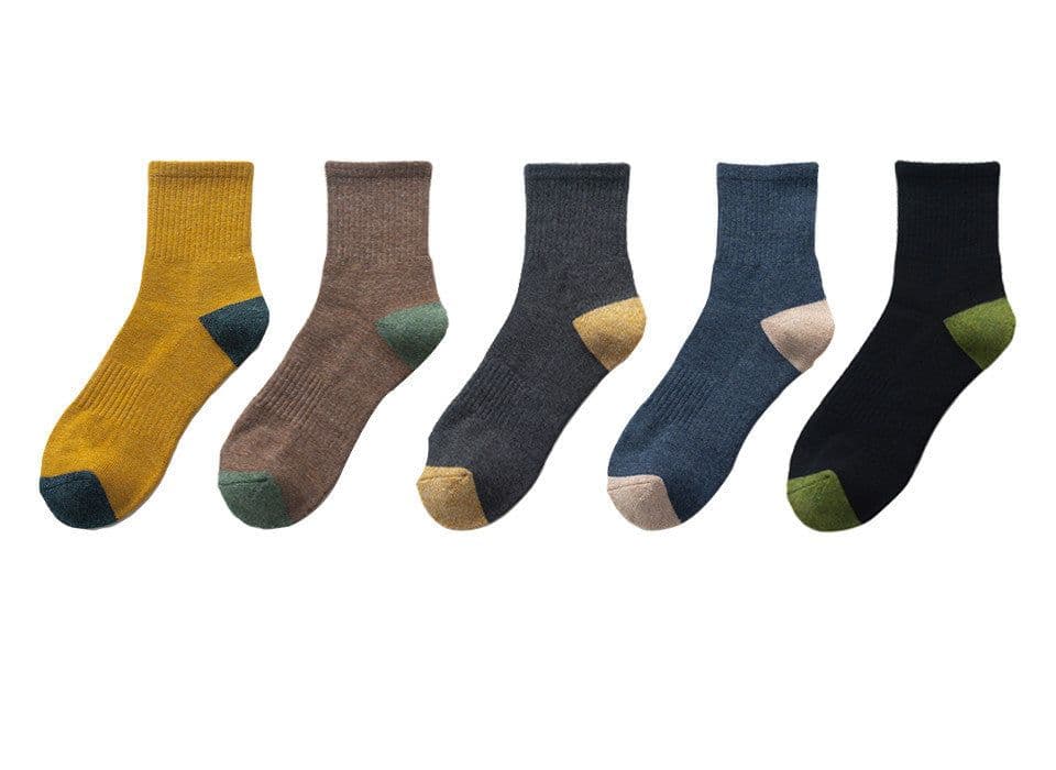 image-Men's Fashion Sports Half Terry Socks