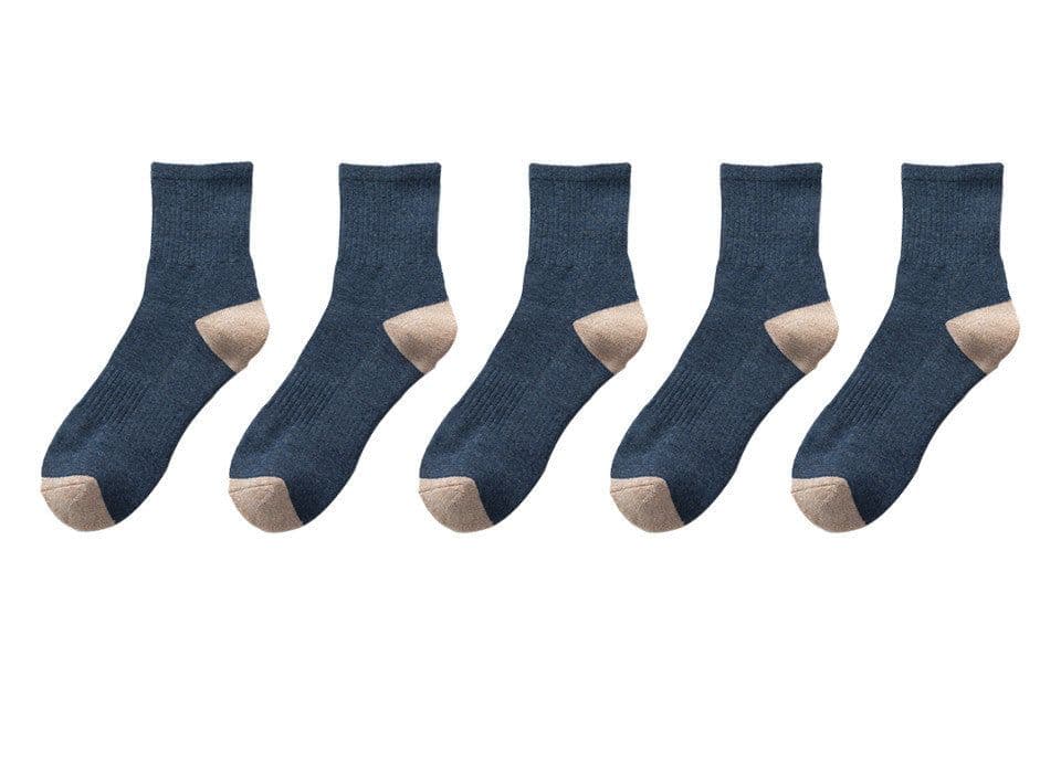 image-Men's Fashion Sports Half Terry Socks