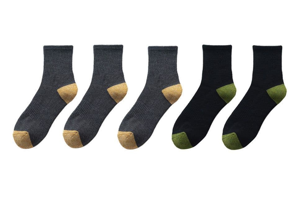 image-Men's Fashion Sports Half Terry Socks