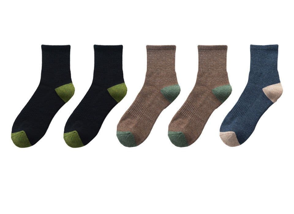 image-Men's Fashion Sports Half Terry Socks