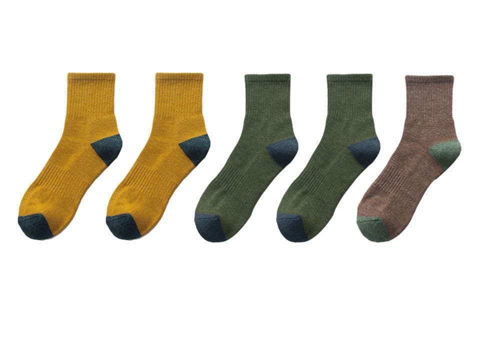 image-Men's Fashion Sports Half Terry Socks