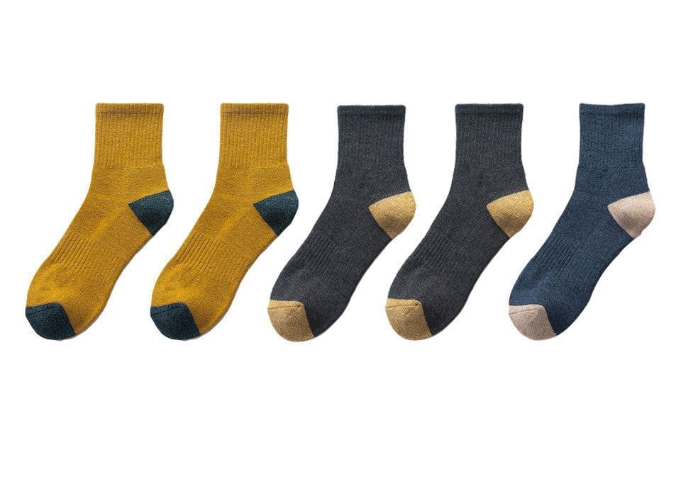 image-Men's Fashion Sports Half Terry Socks