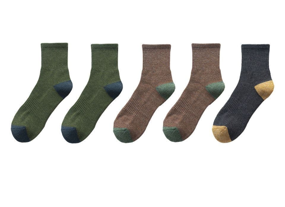 image-Men's Fashion Sports Half Terry Socks