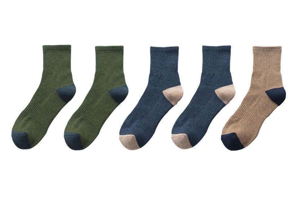 image-Men's Fashion Sports Half Terry Socks
