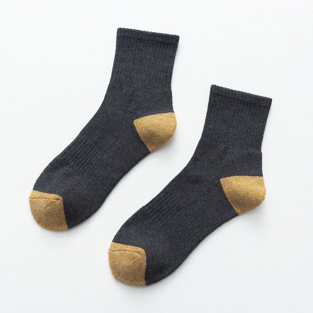 image-Men's Fashion Sports Half Terry Socks