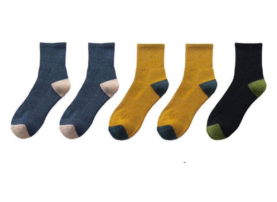 image-Men's Fashion Sports Half Terry Socks