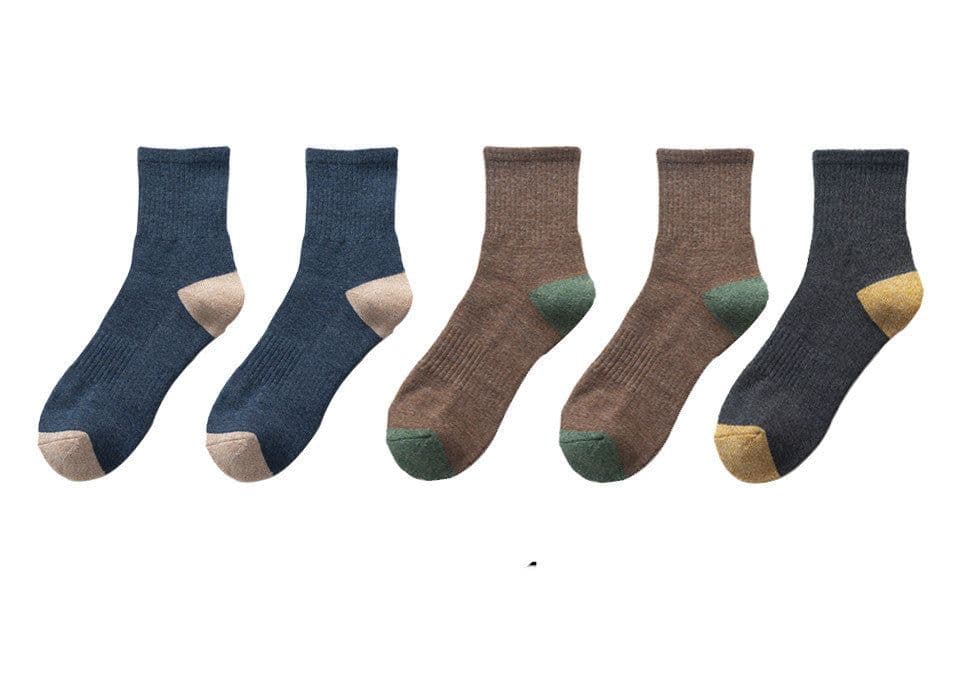 image-Men's Fashion Sports Half Terry Socks