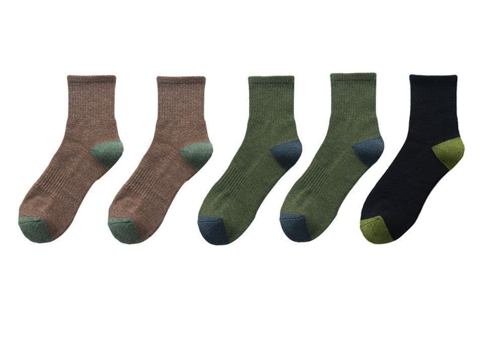 image-Men's Fashion Sports Half Terry Socks