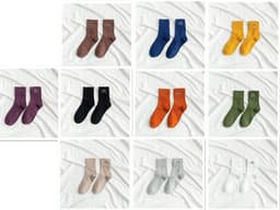 image-Fashion New Ladies Rainbow Embroidery Socks