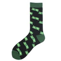 image-Men's Fashion Geometric Mid Tube Socks